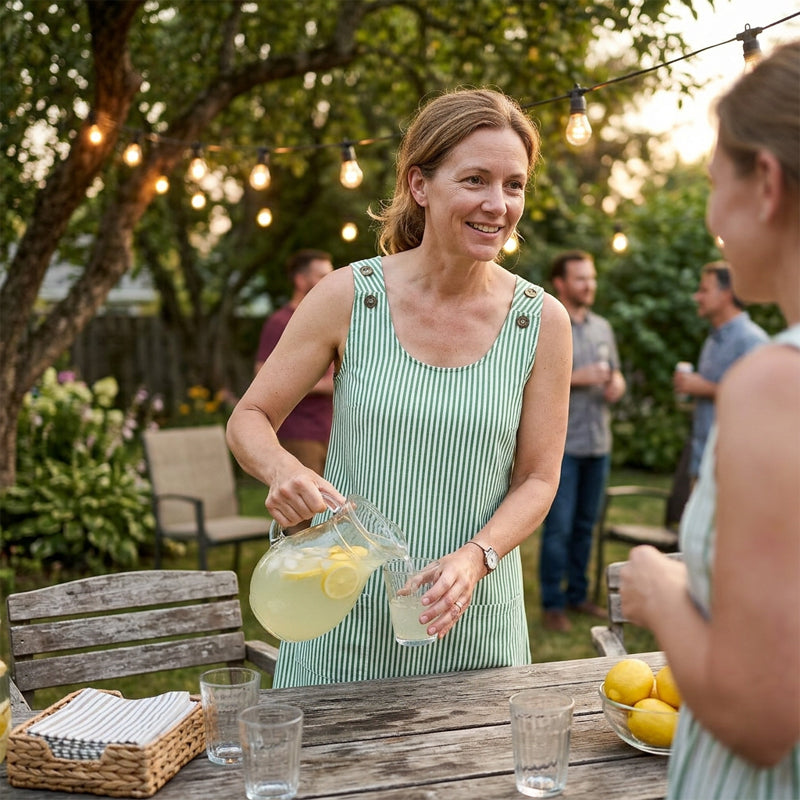 🌺Robe-combinaison décontractée à rayures et sans manches pour femme, avec bretelles réglables