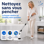 🧼 -50% | Brosse de nettoyage électrique rotative améliorée avec écran LED – Nettoyage puissant et pratique