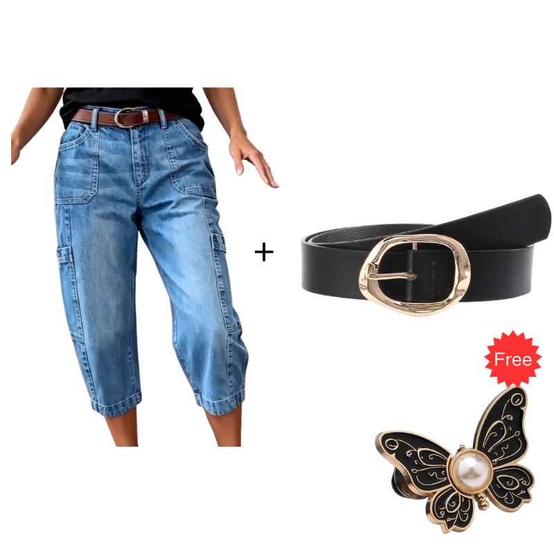 🎉 Soldes 2026 — Plus de 38 000 vendus 👖 Jean Court Barrel Décontracté Femme 🌿
