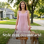🌺Robe-combinaison décontractée à rayures et sans manches pour femme, avec bretelles réglables