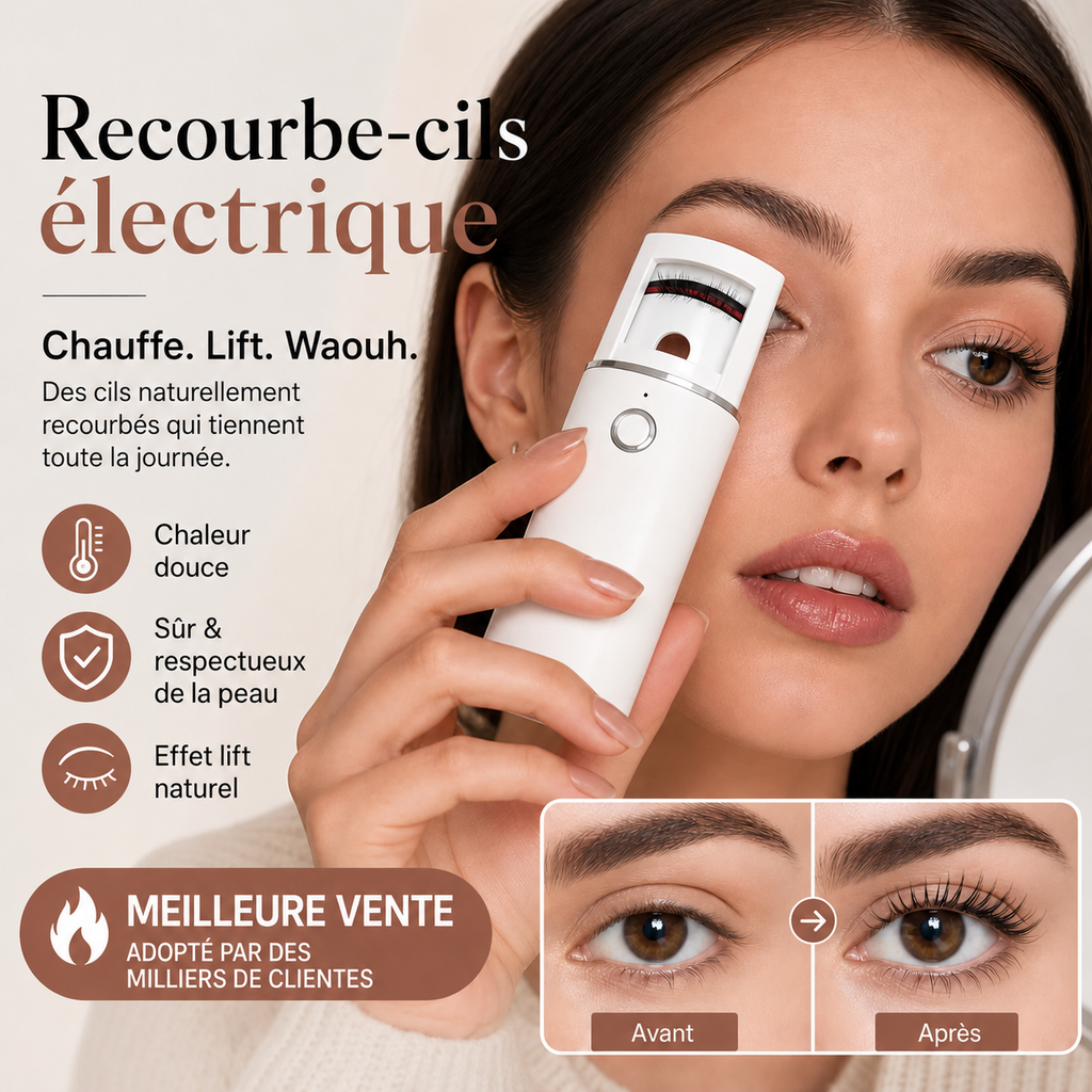 💖 ⏳ -50% | Recourbe-cils chauffant électrique rechargeable – Des cils naturellement recourbés