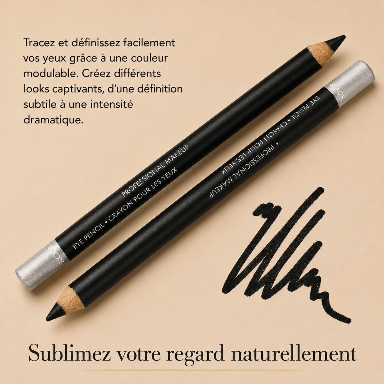 💄 🎁 1 acheté = 1 OFFERT | 💕Crayon eyeliner waterproof – Longue tenue, anti-bavures & haute précision