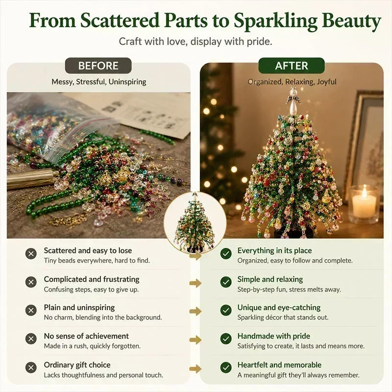 💥 Jusqu'à -50%✨ Kit de perles pour sapin de Noël à réaliser soi-même – Créez vos décorations scintillantes & personnalisées – Parfait pour un Noël créatif en famille 🎅
