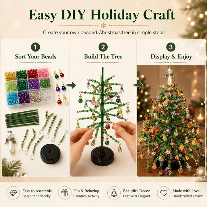 💥 Jusqu'à -50%✨ Kit de perles pour sapin de Noël à réaliser soi-même – Créez vos décorations scintillantes & personnalisées – Parfait pour un Noël créatif en famille 🎅