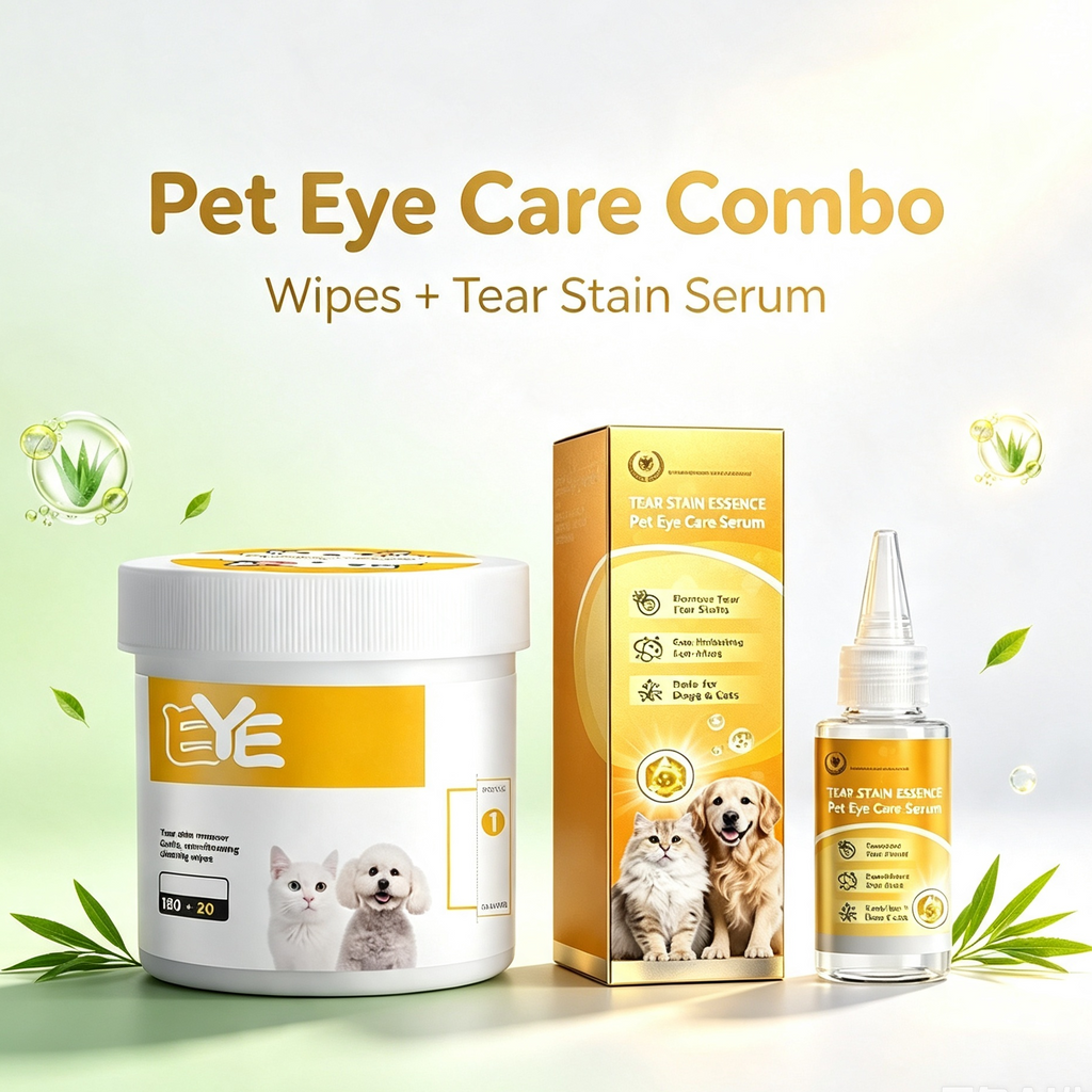 🐶 -50% | Gouttes de soin pour les yeux des animaux – Aident à réduire les taches de larmes