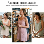 🌺Robe-combinaison décontractée à rayures et sans manches pour femme, avec bretelles réglables