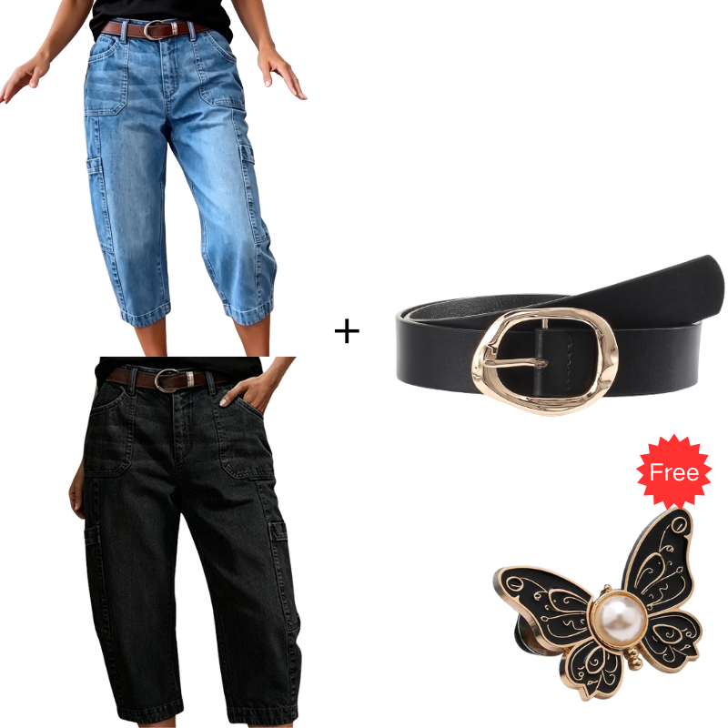 🎉 Soldes 2026 — Plus de 38 000 vendus 👖 Jean Court Barrel Décontracté Femme 🌿