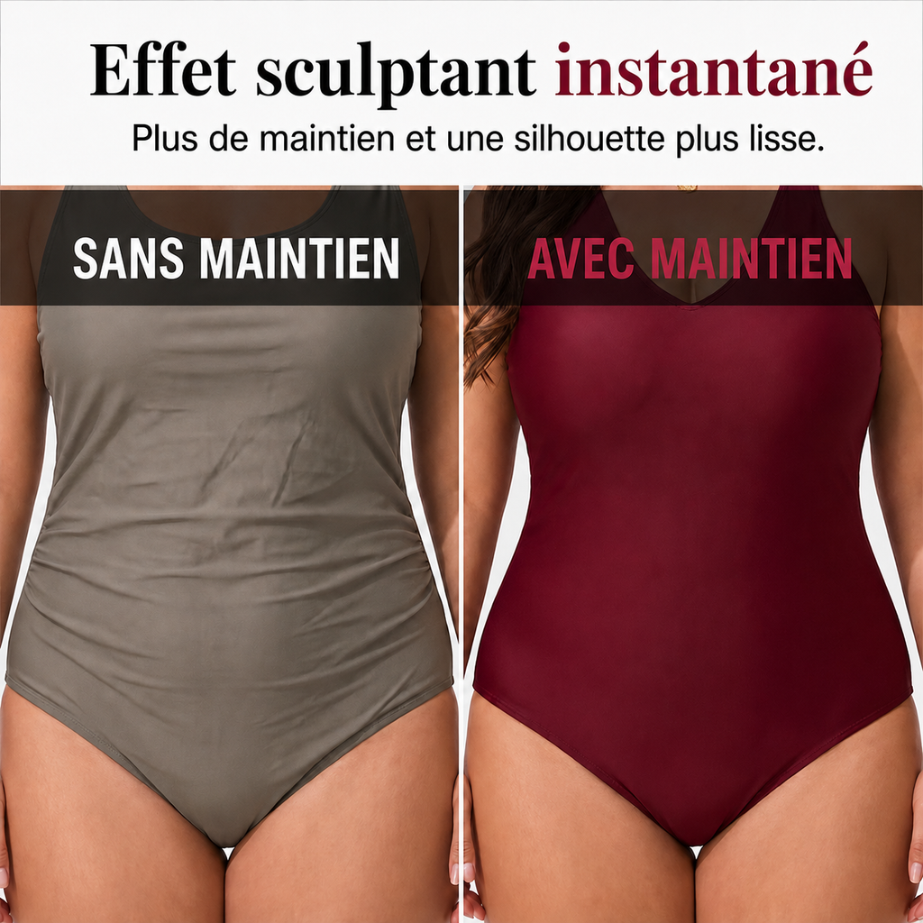 🔥 -50% | Robe de bain 1 pièce grande taille pour femme👙 – Élégante, confortable et gainante