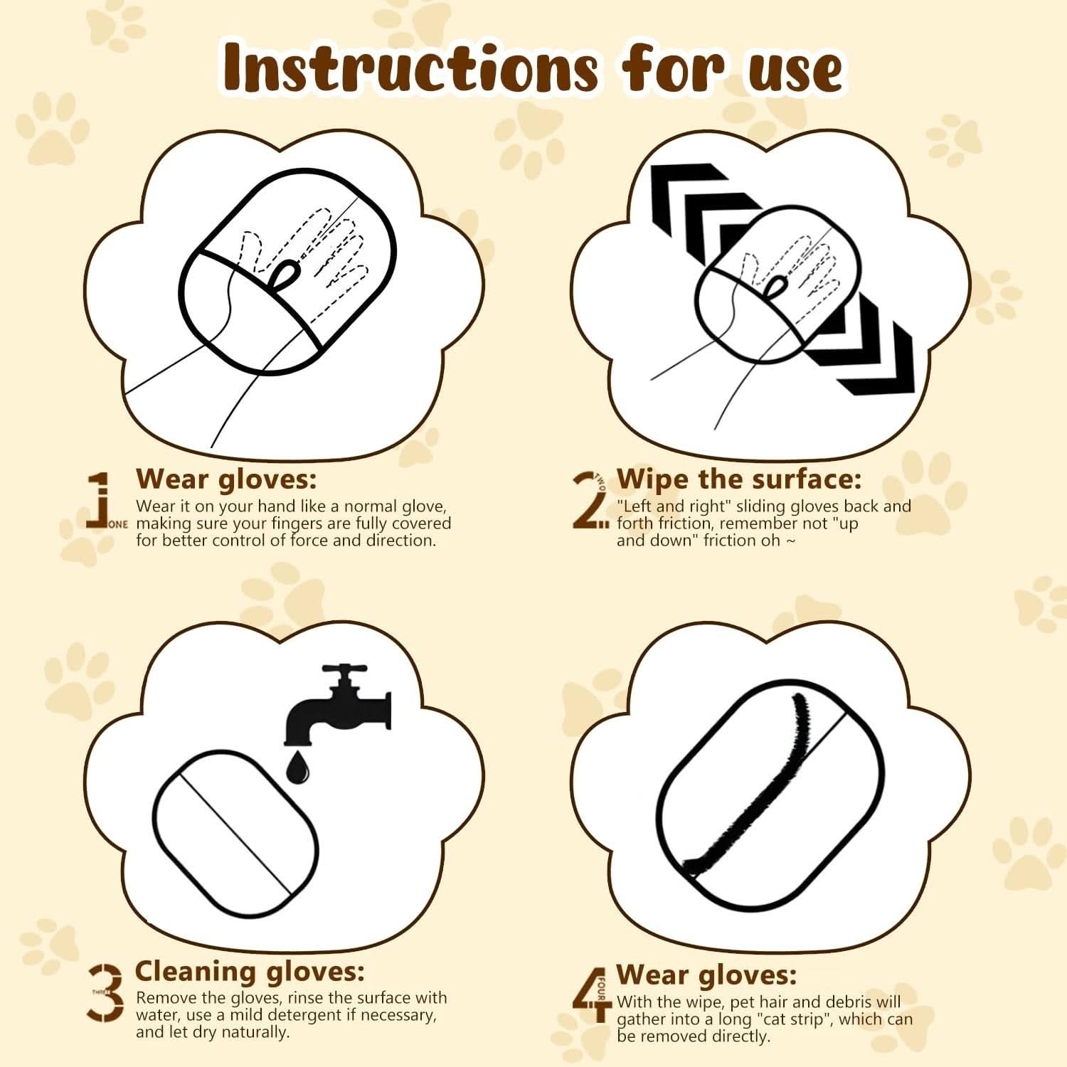 🧤 PROMO LIMITÉE 50% DE RÉDUCTION ! ✨ Gants Électrostatiques pour Poils d'Animaux – Silicone, Réutilisables, Lavables 🐾