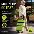 🛒🔥 Chariot de courses 2 en 1 pliable léger et résistant, transport facile pour supermarché et déplacement quotidien ✨