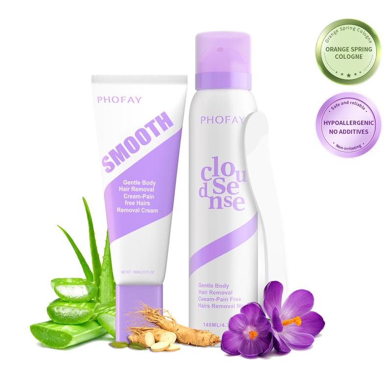 🔥Épilation Douce sans Douleur – Crème & Mousse Spécialement Formulées pour les Peaux Sensibles✨