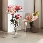 🌙💖OFFRE LIMITÉE 50% DE RÉDUCTION! Vase Cadre Acrylique Moderne – Design Invisible Qui Laisse les Fleurs « Flotter » – Parfait pour une Rose Seule, de la Lavande Séchée ou du Gypsophile – Déco Boho & Minimaliste 🕯️🌾