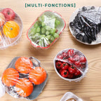✨🥗 -50% ! 💥Sacs de Conservation Fraîcheur – 100 PCS Réutilisables, PEHD/PEBD & Élastiques.