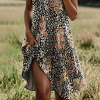 🌸 50% DE RÉDUCTION! 👗 Robe décontractée à imprimé et col en V pour femme