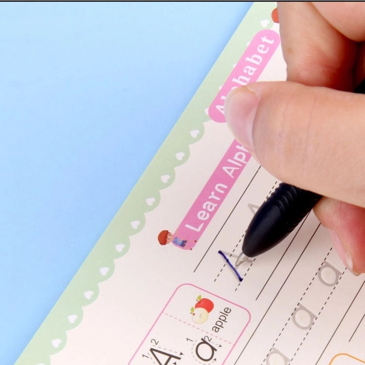 ✨✍️🪄 OFFRE LIMITÉE 50% DE RÉDUCTION! Cahier de Calligraphie Magique pour Enfants – Pages Réutilisables, Encre Effaçable, Traçage Amusant – Transforme l’Écriture en un Jeu Enchanté pour les Petits Apprentis 🌟