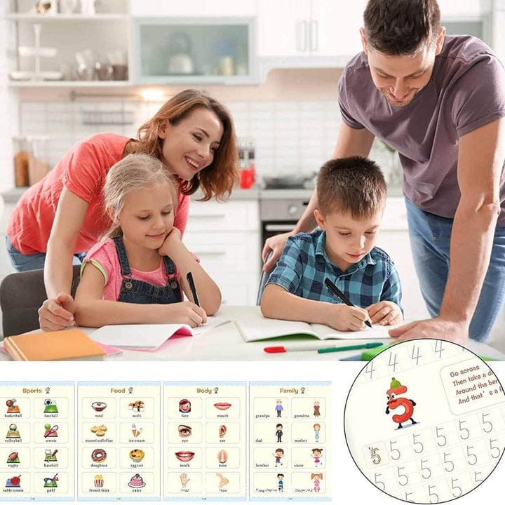✨✍️🪄 OFFRE LIMITÉE 50% DE RÉDUCTION! Cahier de Calligraphie Magique pour Enfants – Pages Réutilisables, Encre Effaçable, Traçage Amusant – Transforme l’Écriture en un Jeu Enchanté pour les Petits Apprentis 🌟