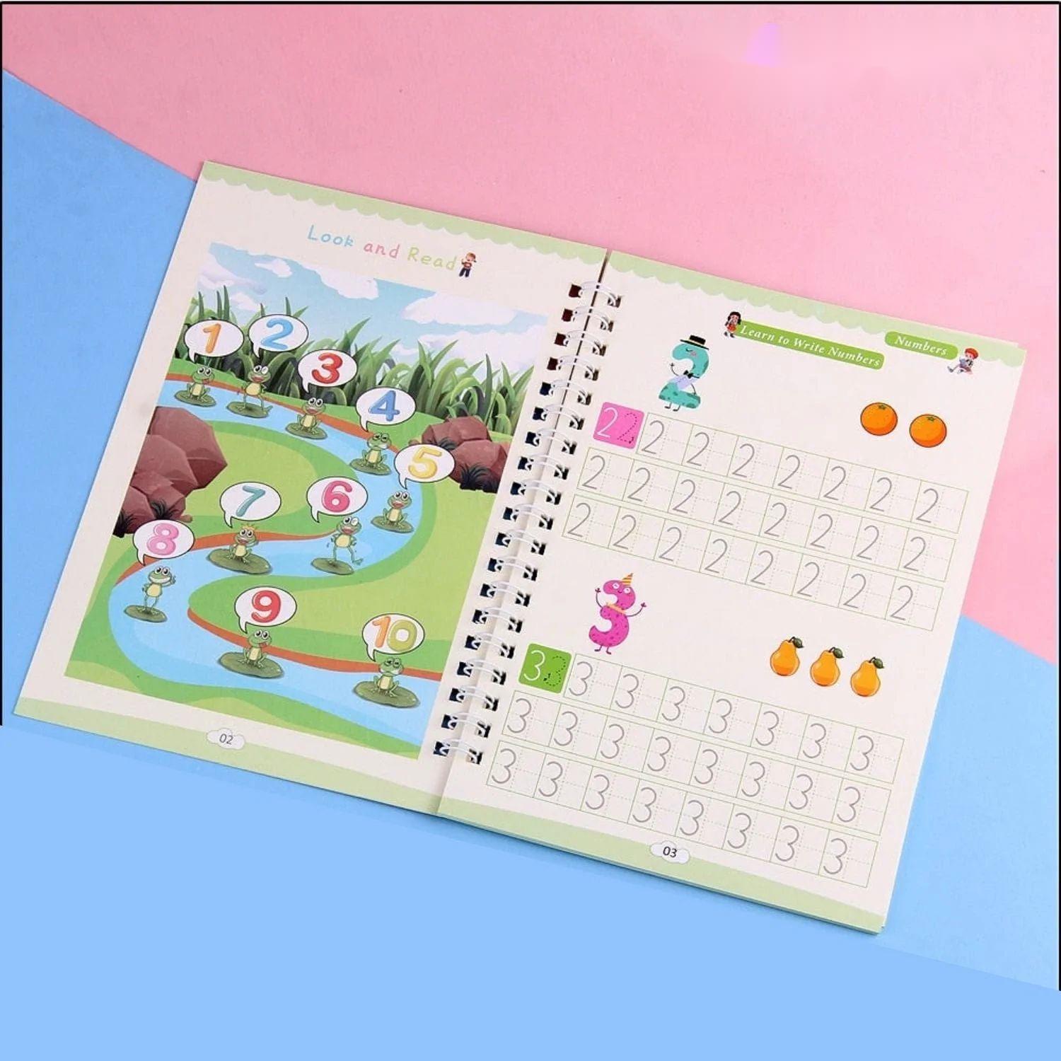 ✨✍️🪄 OFFRE LIMITÉE 50% DE RÉDUCTION! Cahier de Calligraphie Magique pour Enfants – Pages Réutilisables, Encre Effaçable, Traçage Amusant – Transforme l’Écriture en un Jeu Enchanté pour les Petits Apprentis 🌟