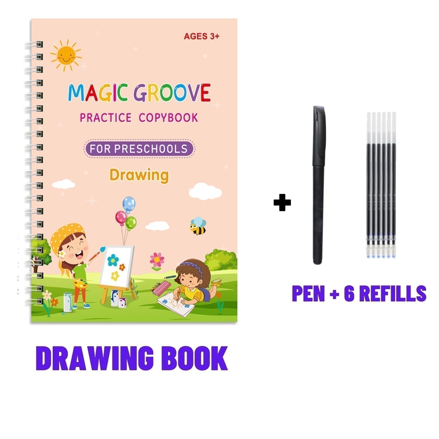 ✨✍️🪄 OFFRE LIMITÉE 50% DE RÉDUCTION! Cahier de Calligraphie Magique pour Enfants – Pages Réutilisables, Encre Effaçable, Traçage Amusant – Transforme l’Écriture en un Jeu Enchanté pour les Petits Apprentis 🌟