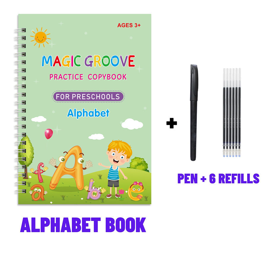 ✨✍️🪄 OFFRE LIMITÉE 50% DE RÉDUCTION! Cahier de Calligraphie Magique pour Enfants – Pages Réutilisables, Encre Effaçable, Traçage Amusant – Transforme l’Écriture en un Jeu Enchanté pour les Petits Apprentis 🌟