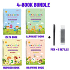 ✨✍️🪄 OFFRE LIMITÉE 50% DE RÉDUCTION! Cahier de Calligraphie Magique pour Enfants – Pages Réutilisables, Encre Effaçable, Traçage Amusant – Transforme l’Écriture en un Jeu Enchanté pour les Petits Apprentis 🌟