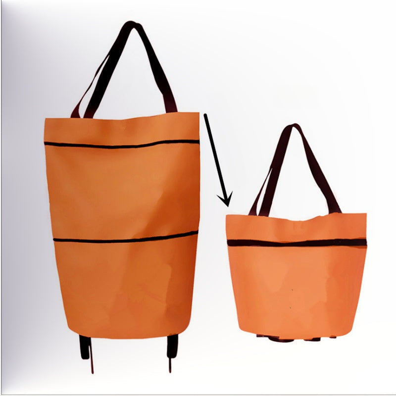 🛒🔥 Chariot de courses 2 en 1 pliable léger et résistant, transport facile pour supermarché et déplacement quotidien ✨