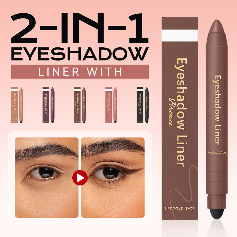 👁️ 🔥 -50% | Ombre à paupières & eyeliner 2-en-1 avec pinceau estompeur
