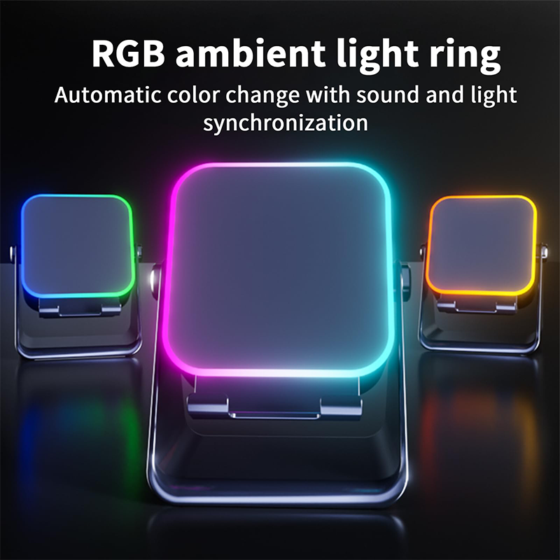 🔥 -60% POUR UNE DURÉE LIMITÉE 📱 Enceinte 5-en-1 à Induction avec Support Téléphone – Bluetooth 5.3, Éclairage 360° & Design Pliable