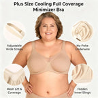 🏆 52% DE RÉDUCTION ! 💐Soutien-gorge élégant et transparent à couverture intégrale pour femmes rondes