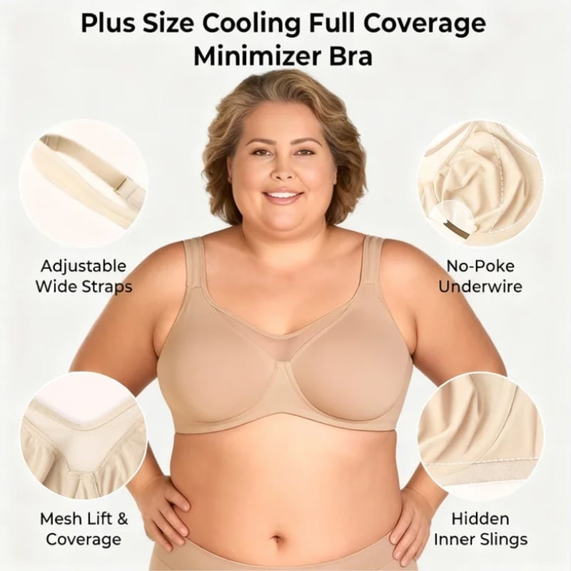 🏆 52% DE RÉDUCTION ! 💐Soutien-gorge élégant et transparent à couverture intégrale pour femmes rondes