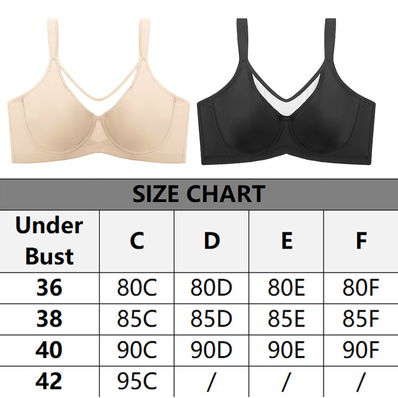 🏆 52% DE RÉDUCTION ! 💐Soutien-gorge élégant et transparent à couverture intégrale pour femmes rondes