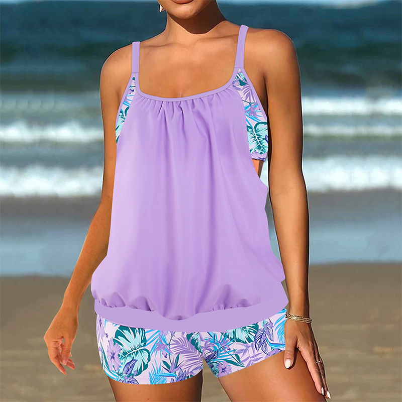 💨🔄OFFRE LIMITÉE -50% ! 🏊‍♀️Ensemble tankini et short – Coupe souple et tissu à séchage rapide, déplacez-vous librement dans l’eau.