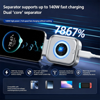 📢📢40 % DE RÉDUCTION !! ⏰ Chargeur Rapide 140W avec Arrêt Automatique IA – USB-C PD 3.1, Protection Intelligente, Voyant Lumineux, Compatible iPhone, MacBook, Tablettes 🔋