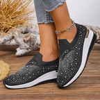 👟✨ Baskets femme à enfiler avec papillon en strass