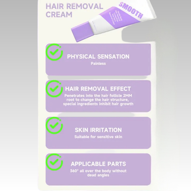 🔥Épilation Douce sans Douleur – Crème & Mousse Spécialement Formulées pour les Peaux Sensibles✨