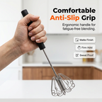 🥚🍰🎂 OFFRE LIMITÉE 56% DE RÉDUCTION! Batteur à Œufs Manuel Semi-Automatique en Acier Inoxydable – Fouette Œufs, Crème et Pâte en Secondes, Poignée Ergonomique – Parfait pour Gâteaux, Crêpes & Desserts Maison 🧁✨