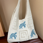 👜 50% DE RÉDUCTION 🎁 Sac fourre-tout crochet motif tortue – Fait main, léger & spacieux – Parfait pour la plage, les courses ou les escapades – style bohème unique 🐢🌿✨