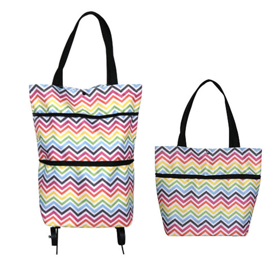 🛒🔥 Chariot de courses 2 en 1 pliable léger et résistant, transport facile pour supermarché et déplacement quotidien ✨