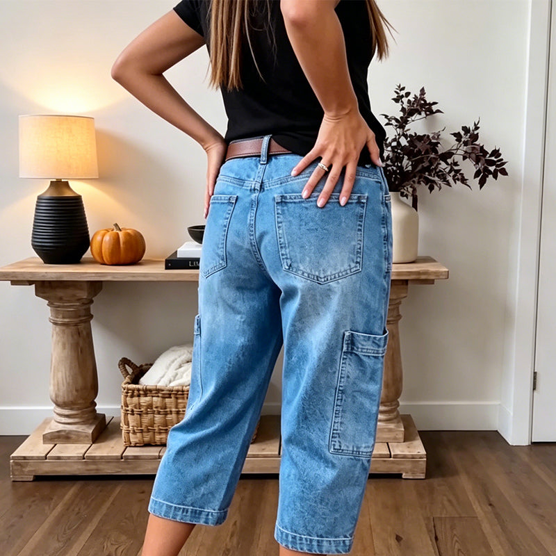 🎉 Soldes 2026 — Plus de 38 000 vendus 👖 Jean Court Barrel Décontracté Femme 🌿