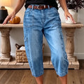 🎉 Soldes 2026 — Plus de 38 000 vendus 👖 Jean Court Barrel Décontracté Femme 🌿