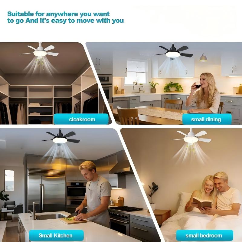 🏆 Dernier jour des soldes : 57% de réduction 🔥 Lampe-Ventilateur LED SmartBreez 40W — 20,5, ultra-silencieuse avec télécommande 🎯 | Idéale pour la chambre 😴, la cuisine 👩‍🍳 et le garage
