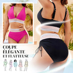 🔥Buy 2 get free shipping💃High Waisted Tummy Control Color Block Bikini Set