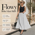 ✨ -50% | Jupe midi à pois pour femme – Légère, confortable et élégante