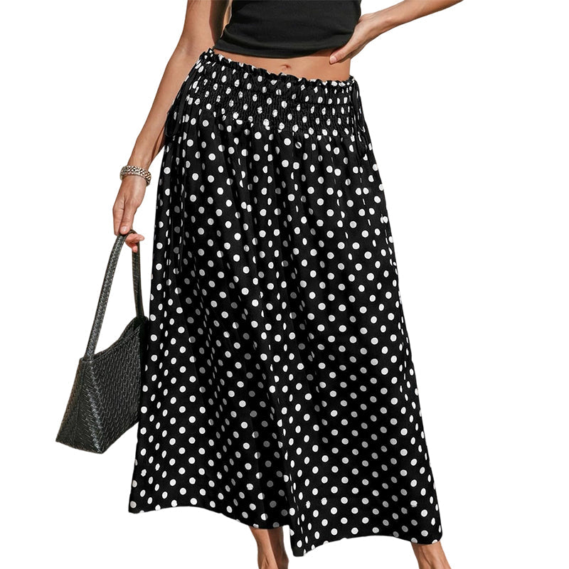 ✨ -50% | Jupe midi à pois pour femme – Légère, confortable et élégante