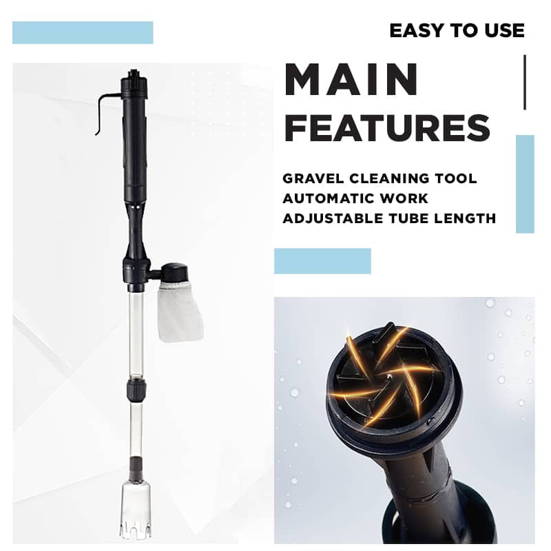 🔥 50 % DE RÉDUCTION ! 🐠 Nettoyeur Électrique de Gravier pour Aquarium | Aspirateur de Fond Multifonction
