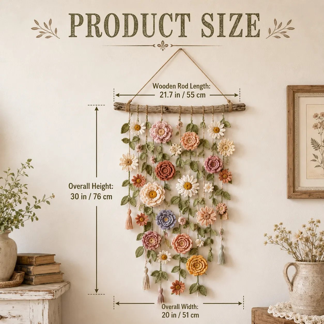 🌷 Fleur crochetée murale – Offre spéciale, dernier jour ! 💐