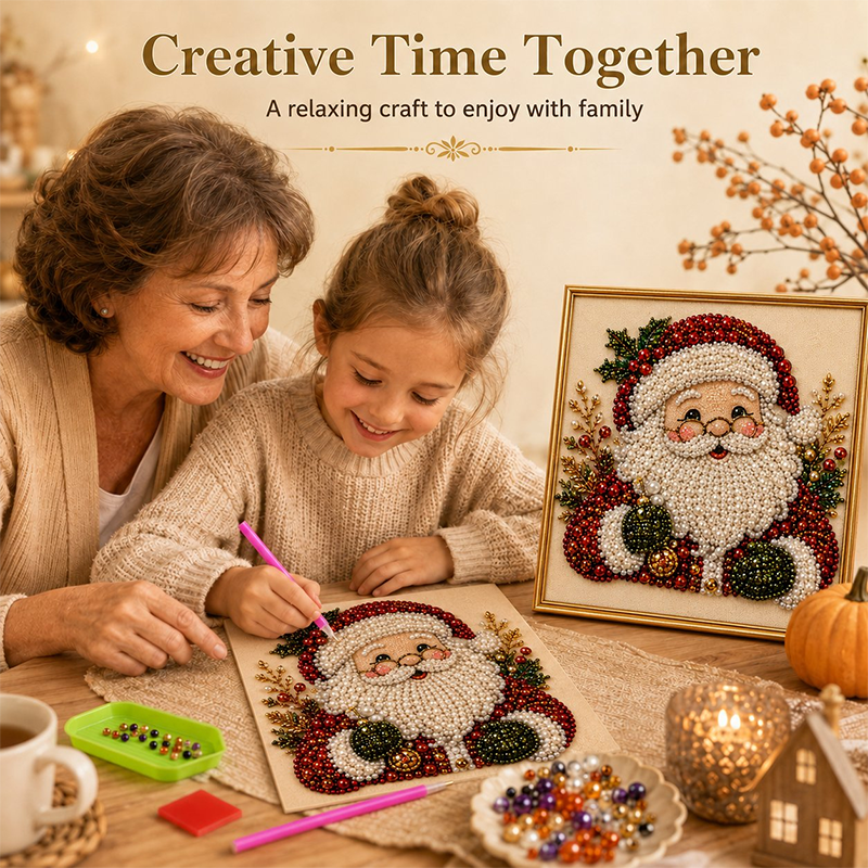 🎄 59% DE RÉDUCTION | Kit Créatif de Noël en Perles & Strass – 5 Motifs Festifs