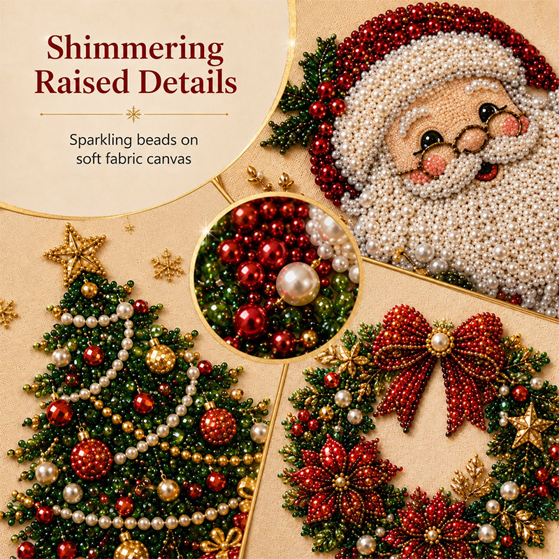🎄 59% DE RÉDUCTION | Kit Créatif de Noël en Perles & Strass – 5 Motifs Festifs