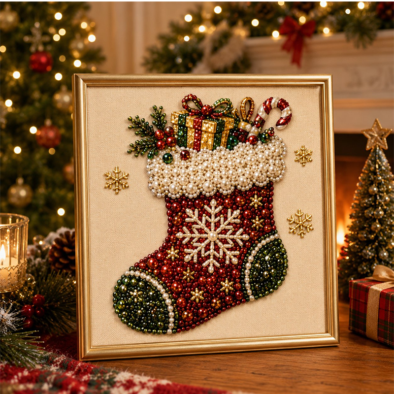 🎄 59% DE RÉDUCTION | Kit Créatif de Noël en Perles & Strass – 5 Motifs Festifs
