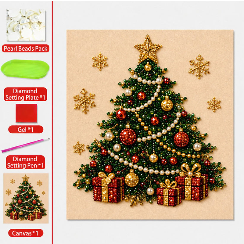 🎄 59% DE RÉDUCTION | Kit Créatif de Noël en Perles & Strass – 5 Motifs Festifs