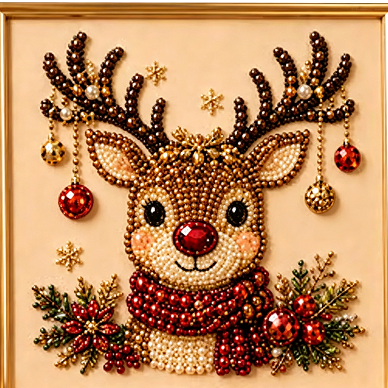 🎄 59% DE RÉDUCTION | Kit Créatif de Noël en Perles & Strass – 5 Motifs Festifs